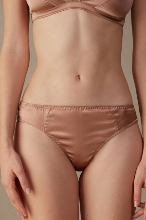 Intimissimi Silk Cheeky Briefs Natural | BEDFL37804